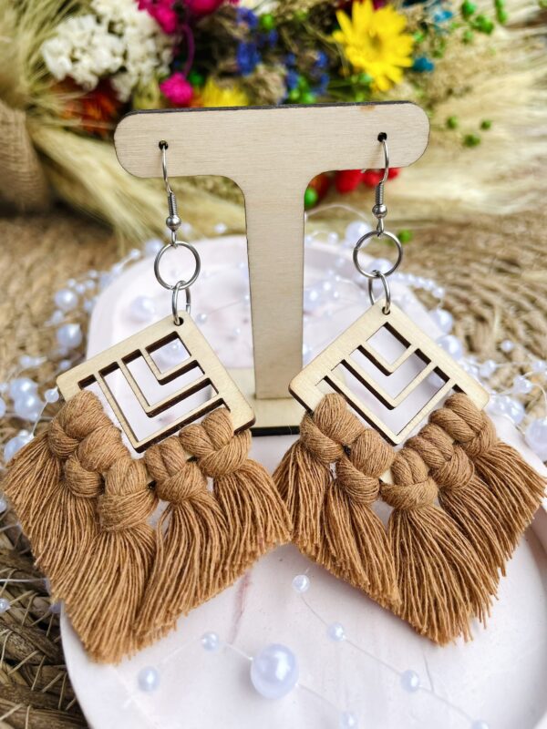 Boho kolczyki romby
