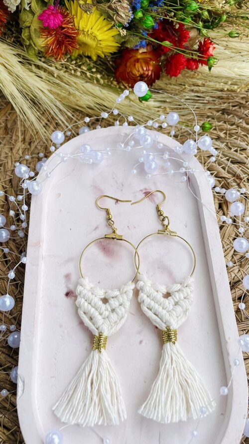 Boho kolczyki z chwostem