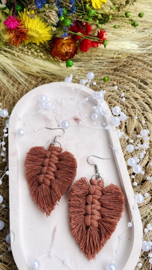 Boho kolczyki listki