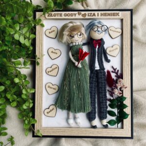 Rocznica ślubu - Laleczki makramowe