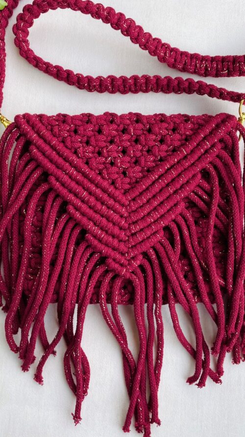 Makramowa torebka z frędzlami MacraGlam