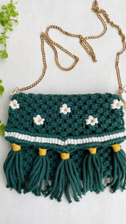 Torebka z frędzlami MacraFlower