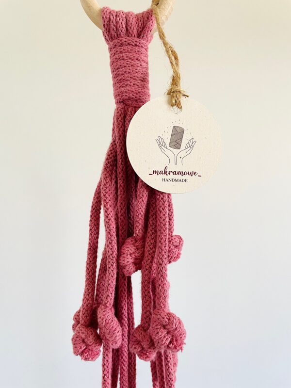 Kwietnik makramowy regulowany koralami 2