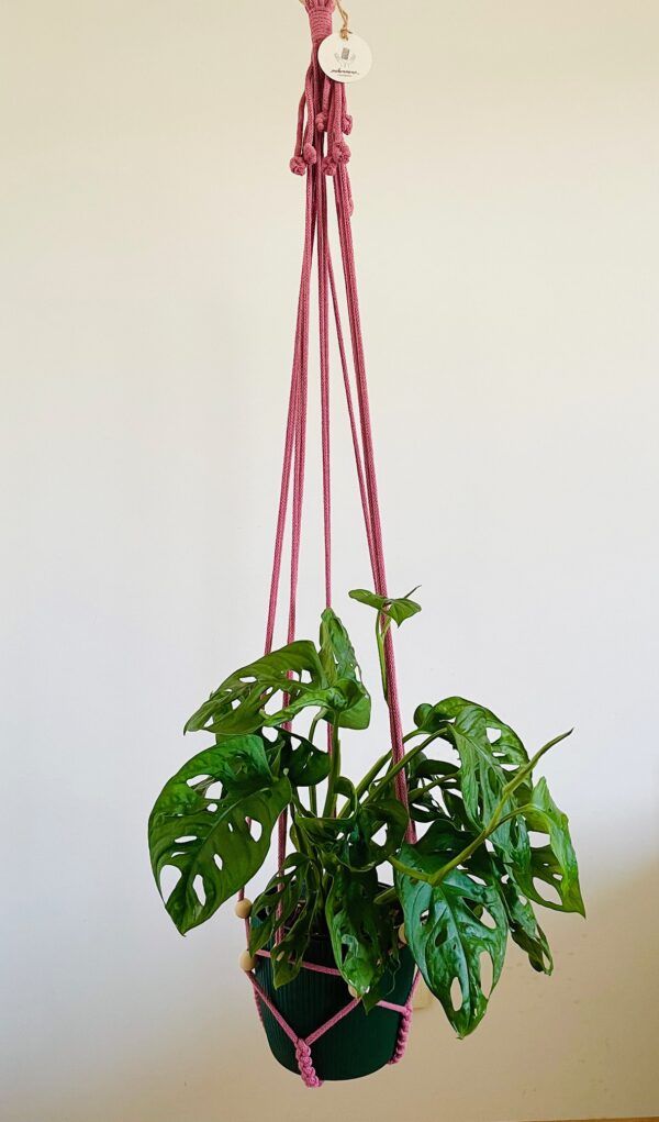 Kwietnik makramowy regulowany koralami 4