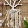 Makramowe drzewko szczęścia z rafią