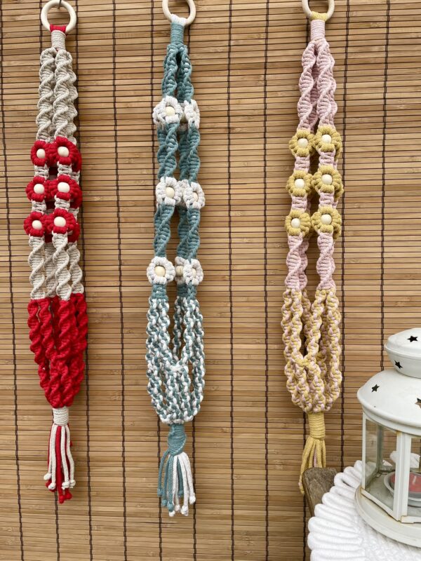 Kwietnik DAISY czerwono-beżowy