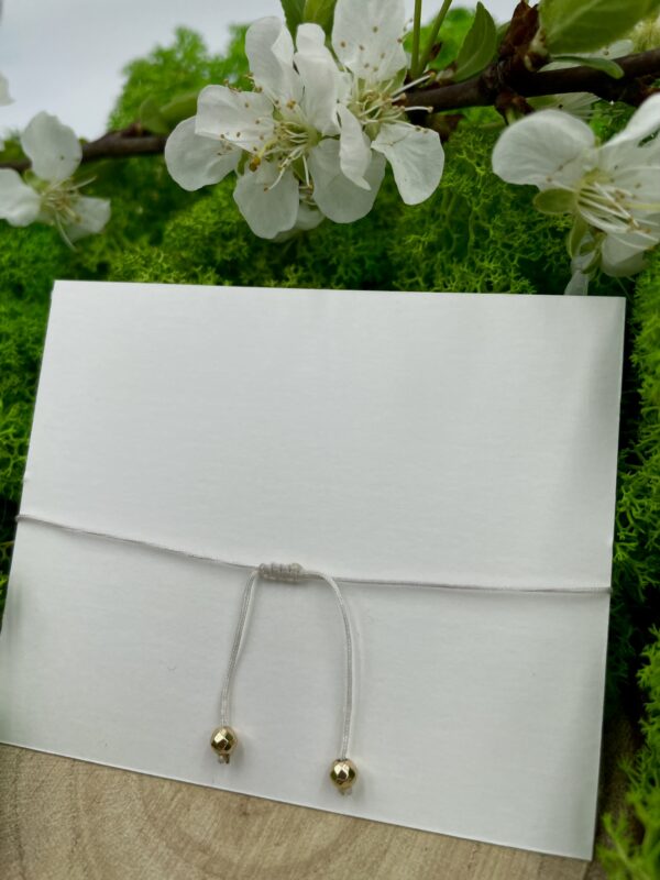 Bransoletka z jaspisem białym - Pamiątka Pierwszej Komunii Świętej