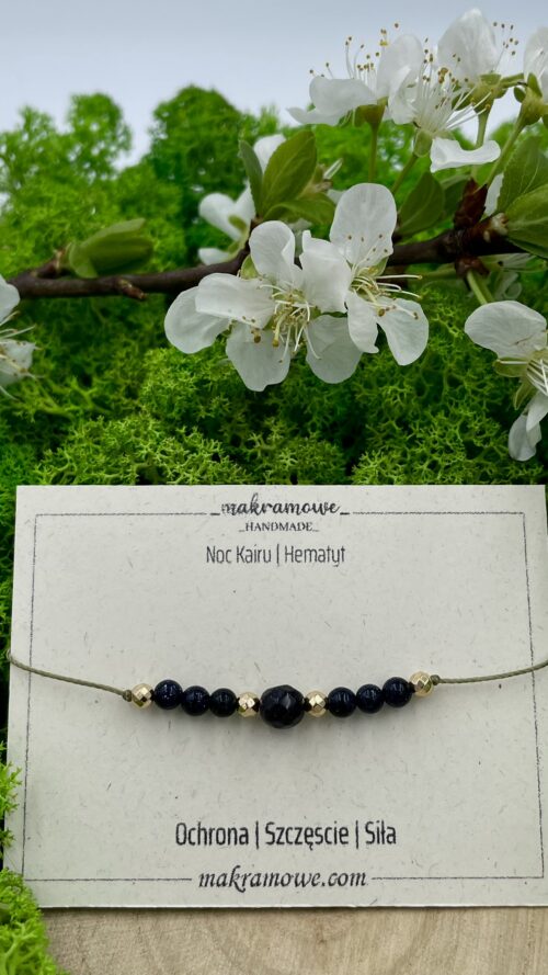 Bransoletka z Nocą Kairu i hematytem